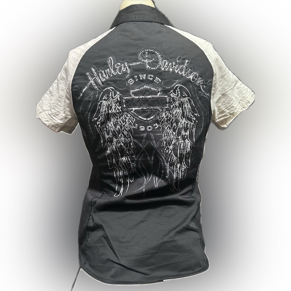 Harley Davidson zip up blouse condition great